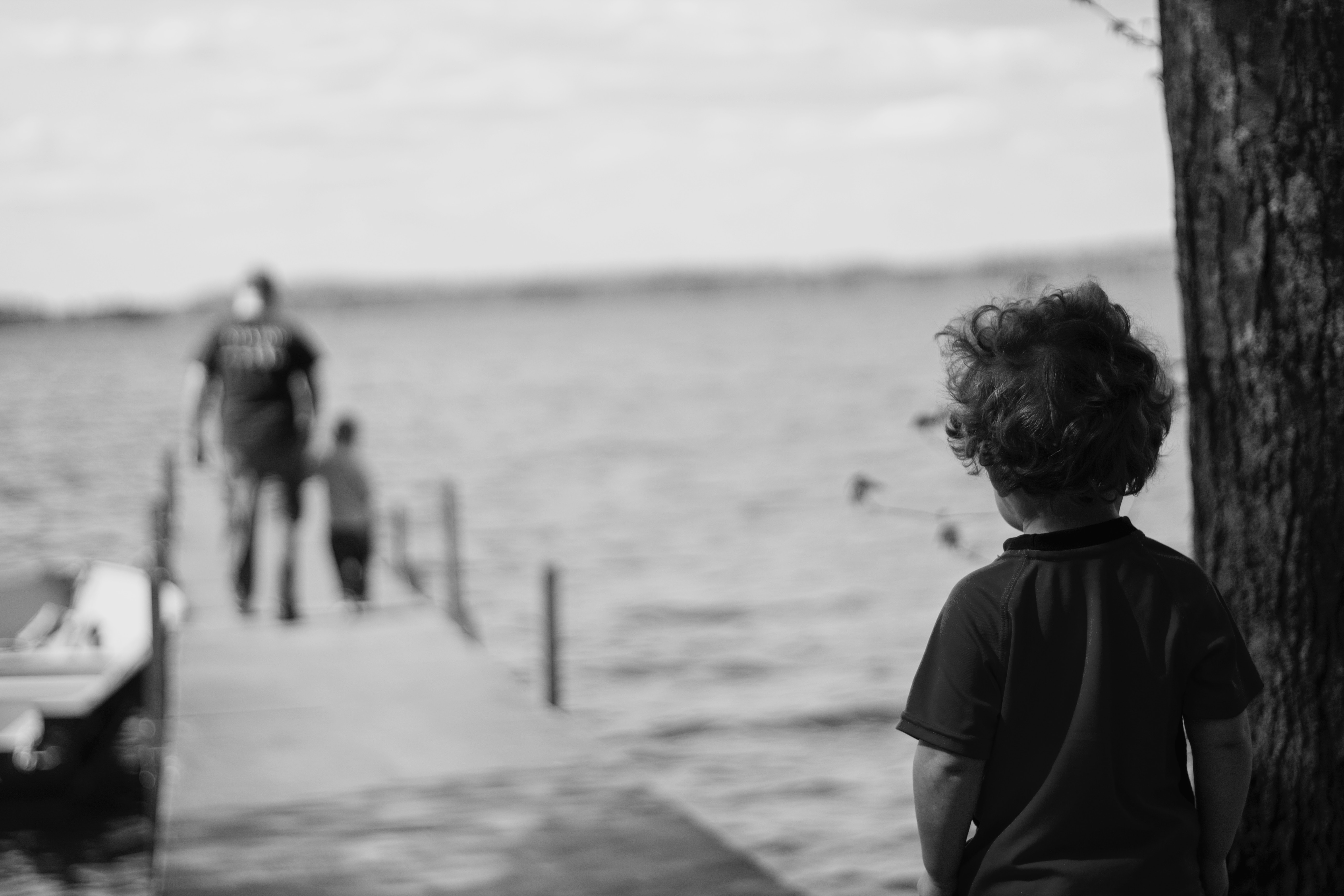 child alone on dock